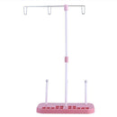 Pink Sewing Thread Stand Adjustable 3 Thread Spools Plastic Holder