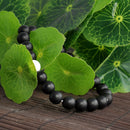 Couple His and Hers Bracelet Balanced Howlite Matte Black &White Beaded Bracelet
