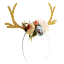 Girls Kids Christmas Deer Antlers Costume Ear DIY Khaki Christmas Headband
