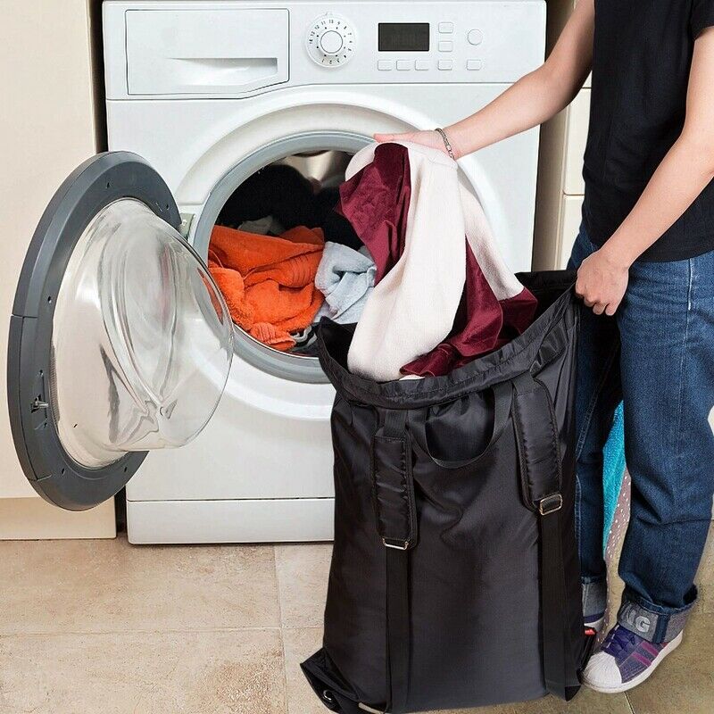 Large Laundry Bag 24 inch X34 inch with Zipper, College Laundry Backpack wi U6Y5