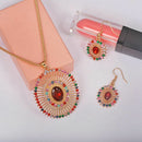European And American Fashion Versatile Bohemian Necklace Earrings Combinat