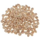 100g Unpainted Wooden Plain Loose Beads Jewelry Making Findings Beading Crafts