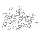 50x M + 50x L Fishing Spoons Blades Spinner Folded Clevises for Lure Steel