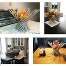1X(Creative Collapsible Stainless Steel Fruit Bowl Kitchen & Dinning Table