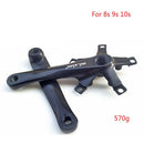 Road Mountain Bike Crank Arm Set, Aluminum Alloy 130mm BCD Bicycle S ingle