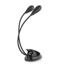 2 Dual Flexible Arms 4 LED Clip-on Light Lamp for Piano Music Stand Book