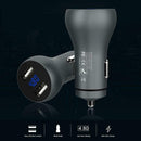 GS-C0065 5V 4.8A 2 USB Car Charger Digital Display Durable Mobile Power Adapter