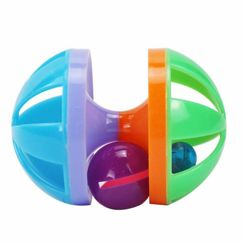 1Pcs Plastic Rolling Cat Interactive Bell Ball Teaser Squeaky Pet Chew ToyB Hn