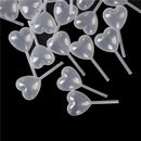 50pcs New Heart Shaped Squeeze Transfer Oils Liquid Pipettes Eye Dropper 4ML BX