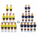 22pcs Foosball Man Table Guys Man Soccer Player Part Yellow+Royal Blue with A6I5