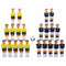 22pcs Foosball Man Table Guys Man Soccer Player Part Yellow+Royal Blue with A6I5