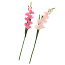2x Artificial Gladioli Stem Silk Tropical Flower Gladiolus Home Office Decor