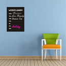 Week Planner Calendar Memo Blackboard Wall Stickers Removable Decor LabelOZ