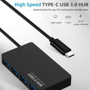 USB Type-C to USB 3.0 Hub with 4 USB-A Ports Adapter for New Macbook PC Laptop