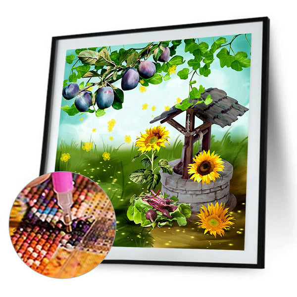 Garden 5D DIY Full Round Drill Diamond Painting Decor Needlework (C1298)