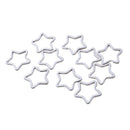 10Pcs Fashion Star Key Ring Bulk Split Keyfob for DIY Arts Ornaments Crafts, Car