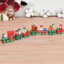 Mini Wood Christmas Train Children\'s toys for holiday decorations