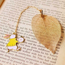 School Stationery Festival Gift Metal Bookmarks for Books Cartoon Leaf Offi E5S3