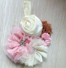 Flower Lace Rhinestone Headband Elastic Hair Band Baby Girl Kid Hair Accessory3C