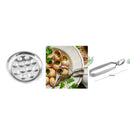 Stainless Steel Snail Escargot Tongs and Escargot Plate