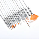 15X Nail Art UV Gel Design Brush Set Painting Pen Manicure Tips Tools FashionM&E