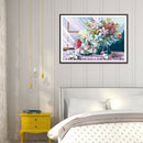 Painting By Numbers Kit DIY Flowers Hand Painted Canvas Oil Art Picture