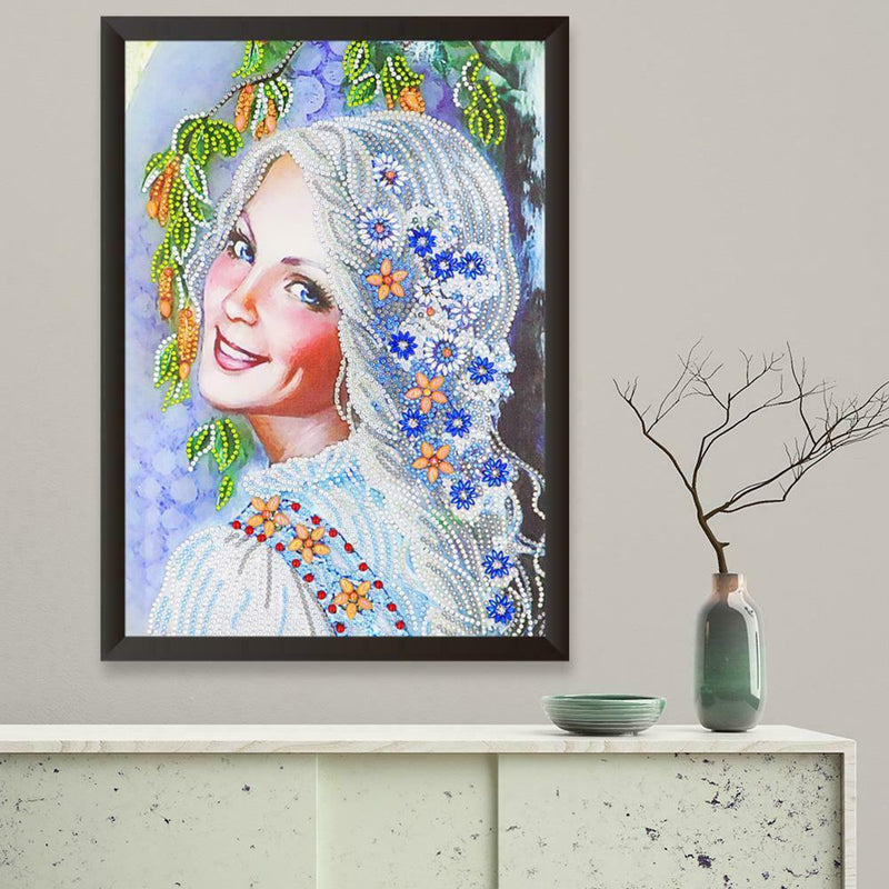 5D DIY Special Shaped Diamond Painting Beauty Cross Stitch Mosaic Kit Decor