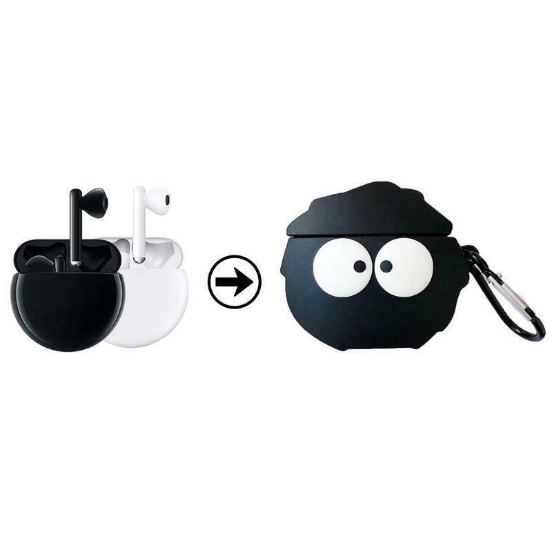 Fashion Cool Coal Protective Case Silicone Cover PVC Shell for FreeBuds 3