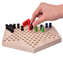 Most Popular Traditional Hexagon Wooden Chinese Checkers Family GameSet OZ