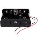 5X( 7.9" Wire Leads Black 3 x 1.5V C Battery Batteries Holder Case F4W7)