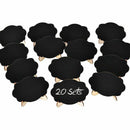 20 Sets Mini Chalkboard Signs Small Blackboard with Wooden Frame Easel for  Y7I1