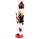 12 inch Soldier Nutcracker by Dressed with Royal Uniform, Black Tall Hat and