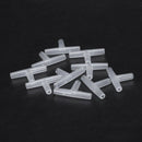 Plastic Tee Shape Aquarium 3-Way Air Valve Connectors 10 Pcs White