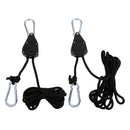 1 Pair Heavy Duty Adjustable Rope Ratchet Hanger Grow Light Reflector Max 150lbs