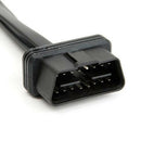 35cm OBD 2 II 16 Pin RA Male to Dual Female Y Splitter Adapter Extension Cable