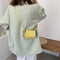 Leather Women Messenger Bag Mini Square Shoulder Satchel Handbags (Yellow)