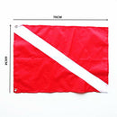 2x Outdoor Diver-Down Boat Flag, Red & Blue Dive