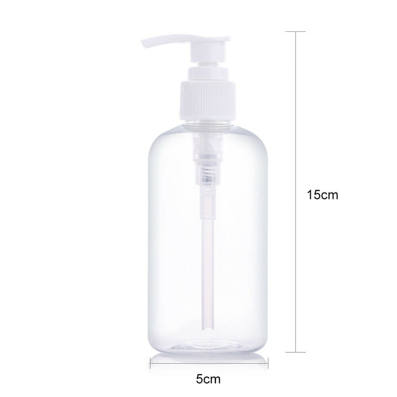Portable Transparent Empty Spray Bottle Refillable Lotion Container (250ml)