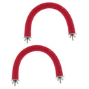 Set Of 2 Parrot Bird Natural Wood Stand Perch U