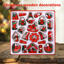 24pcs/box DIY Painted Christmas Tree Pendants Hanging Ornaments Kids Toys A