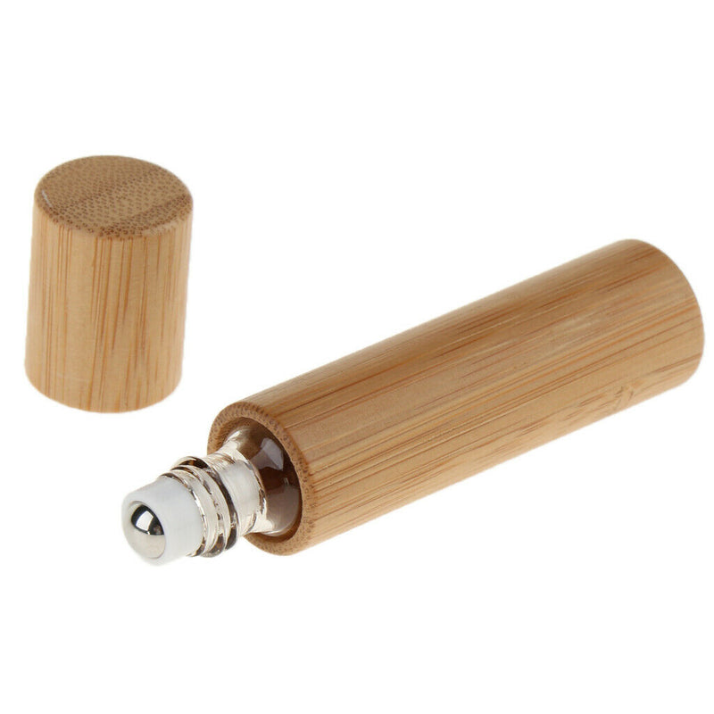 10ml Bamboo Refillable Empty Essential Oil Perfume Makeup Cosmetic Bottles 9 cm