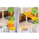 Colorful Wooden Fishing Digital Game Baby Kids Column Blocks Cartoon Toys