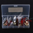 13 in 1 Hard Metal Spoon Sequin Lures Baits with Feather for Weever Bass