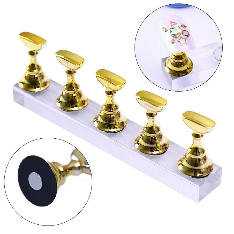 New Magnetic Acrylic Manicure Tools Nail Practice Hand Nail Exercises Pedes I7S2