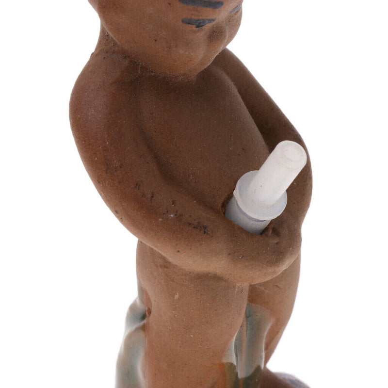 Artificial Hidden Cave Ornament Aquarium Fish Tank Decoration Little Boy - S