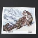 Paint By Number Kit DIY Oil Painting Cloth Digital Home Decor, Snow Leopard W8C2