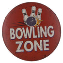 12'' BOWLING ZONE Metal Tin Sign Gym Sports Bar Wall Hanging Decor Plaque