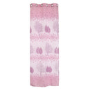 Door Window Floral Leaf Voile Cortina Jacquard Drape Curtain Valance Purple