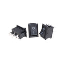 3Pcs 6A/250VAC 10A/125VAC Neon Light Illuminated On/Off SPST Rocker Switch M&O