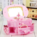 Jewellery Gift Music Box With Dance Rotary Girl Musical Mirror Child Kid Cartoon